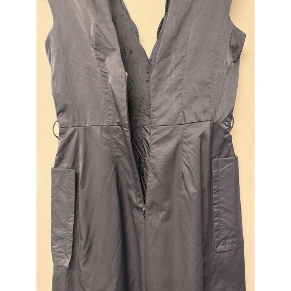 TRACY REESE Scalloped Neckline Double V Sleeveless Dress, Black, Sz 6 - Picture 9 of 13